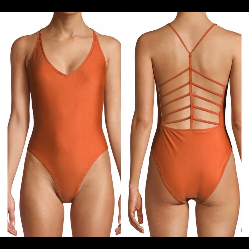 YMI One Piece Strappy Back Swimsuit Small New